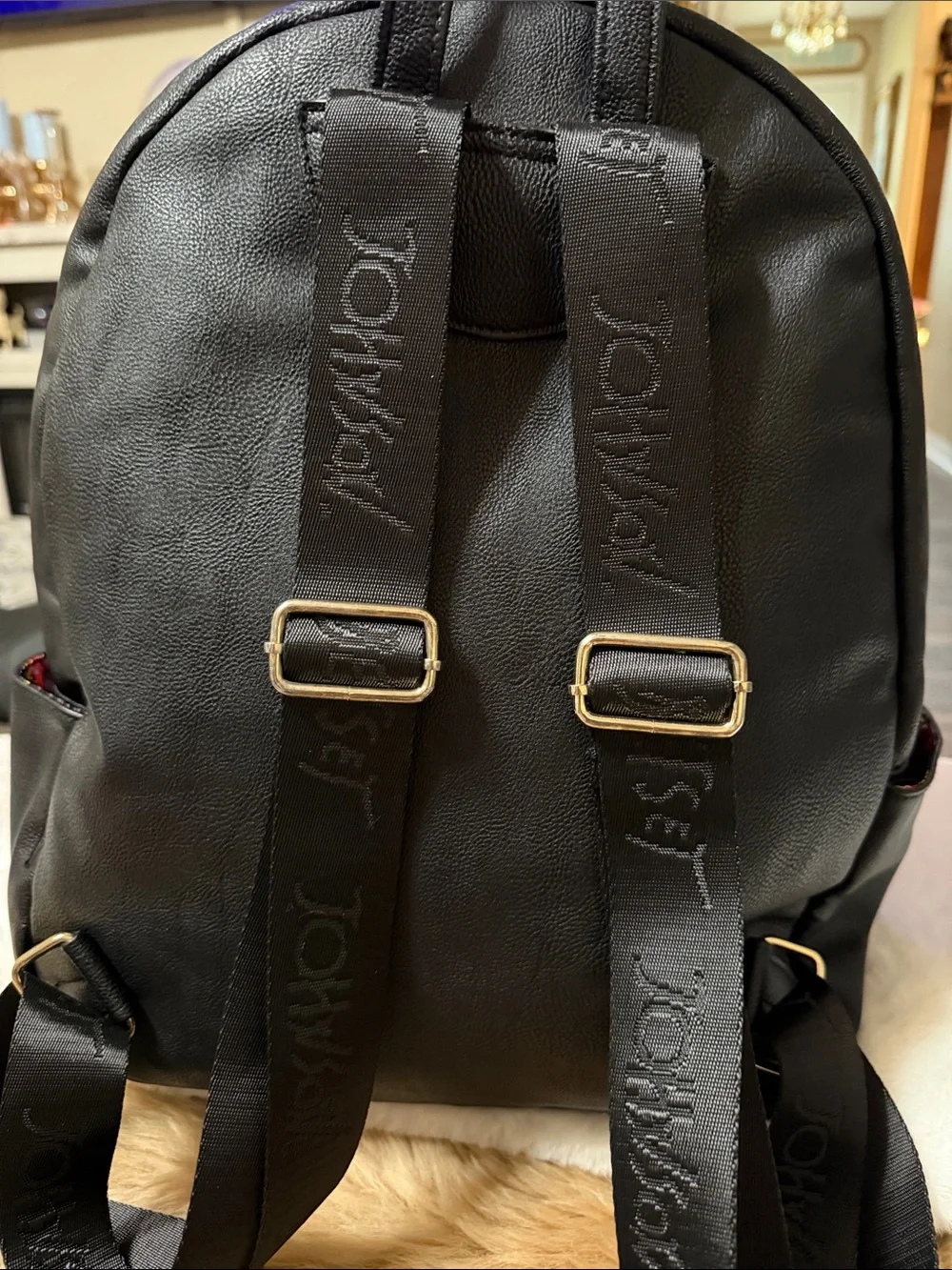 Betsey Johnson Oversized Panda Floral Backpack what is what floral lining